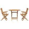 vidaXL 5 Piece Garden Dining Set Solid Teak Wood