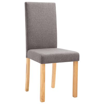 vidaXL Dining Chairs 2 pcs Taupe Fabric