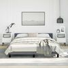 vidaXL Bed Frame without Mattress Dark Grey Queen Velvet
