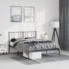 vidaXL Metal Bed Frame without Mattress with Headboard Black 150x200cm