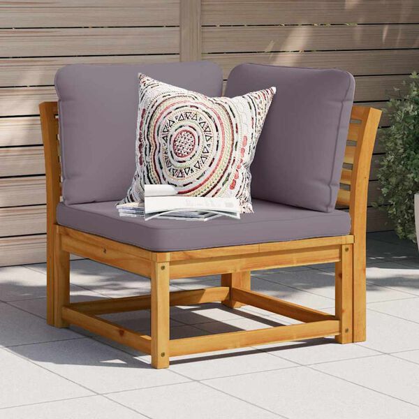 vidaXL Garden Sofa Corner with Cushions 73x73x65 cm Solid Wood Acacia