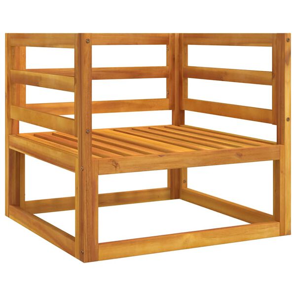 vidaXL Garden Chair with Green Cushions Solid Wood Acacia