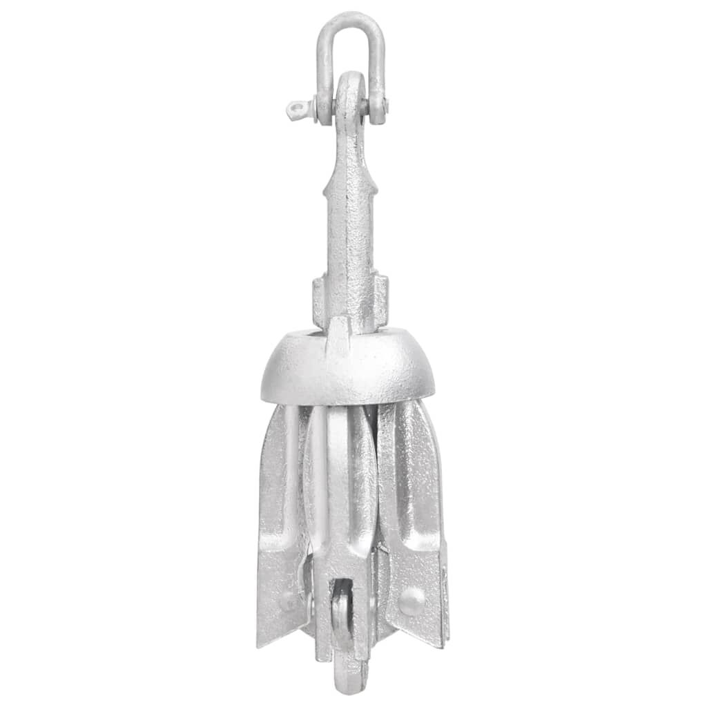 vidaXL Folding Anchor Silver 0.7 kg Hot Dip Galvanized Cast Iron