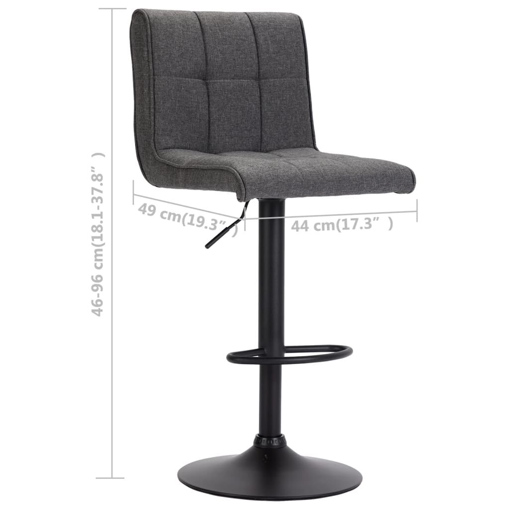 vidaXL 3 Piece Bar Set Black and Dark Grey