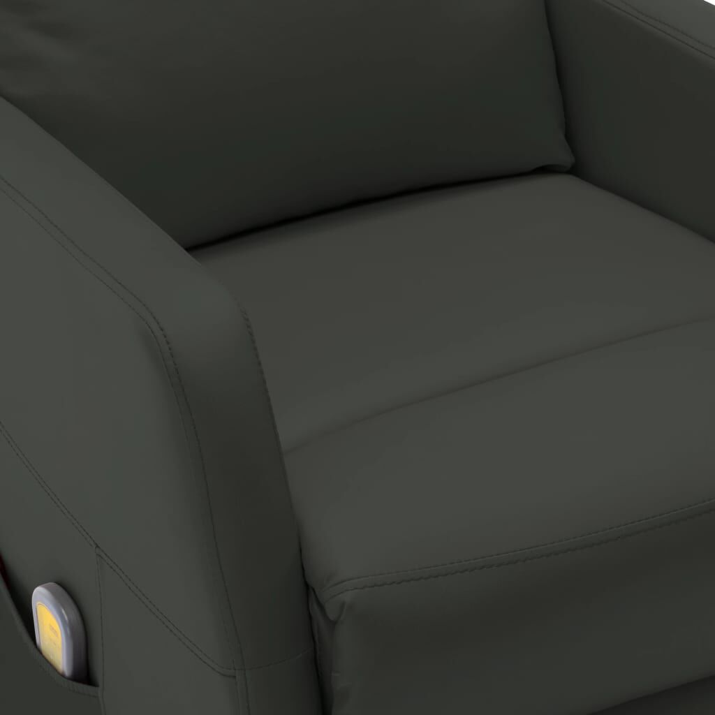 vidaXL Electric Massage Chair Anthracite Faux Leather
