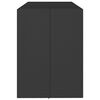 vidaXL Bar Table with Glass Top Black 185x80x110 cm Poly Rattan