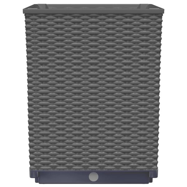 vidaXL Planters 2 pcs Black 30x30x37 cm Polypropylene