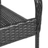 vidaXL Stackable Outdoor Chairs 2 pcs Poly Rattan Black