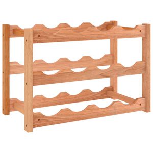 vidaXL Wine Rack for 12 Bottles Solid Wood Walnut