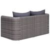 vidaXL 10 Piece Garden Lounge Set with Cushions Poly Rattan Grey