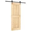 vidaXL Sliding Door with Hardware Set 80x210 cm Solid Wood Pine