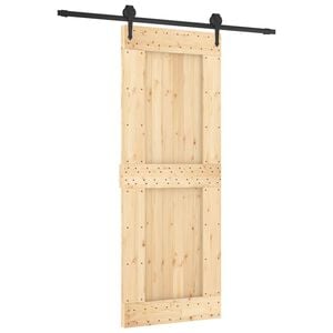 vidaXL Sliding Door with Hardware Set 80x210 cm Solid Wood Pine