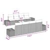 vidaXL Garden Sofa Set 9 pcs Grey Poly rattan