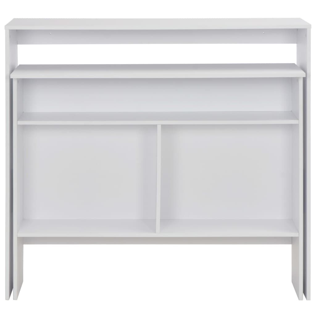 vidaXL Bar Table with 2 Table Tops White 130x40x120 cm