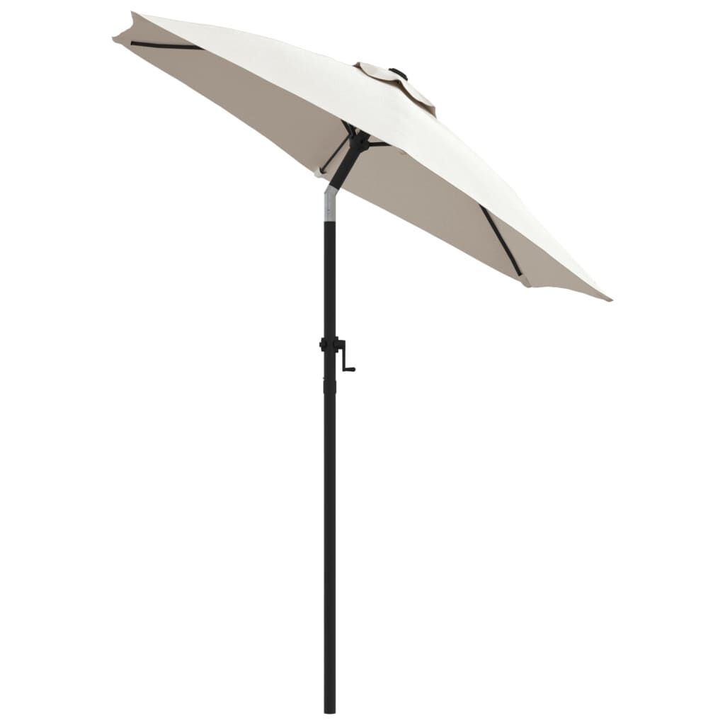 vidaXL Garden Parasol Sand White 200x224 cm Aluminium