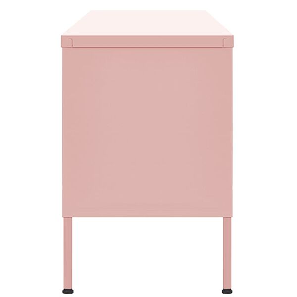 vidaXL TV Cabinet Pink 105x35x50 cm Steel
