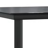 vidaXL 3 Piece Garden Dining Set Black Steel and Textilene