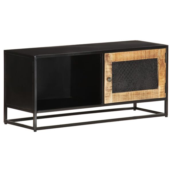vidaXL TV Cabinet 90x30x40 cm Rough Mango Wood