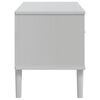 vidaXL TV Cabinet SENJA Rattan Look White 106x40x49cm Solid Wood Pine