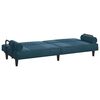 vidaXL Sofa Bed with Armrests Light Grey Velvet