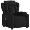 vidaXL Massage Recliner Chair Black Fabric