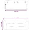vidaXL Headboard Cushion "Hvar" Black 137 cm Double Faux Leather