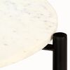 vidaXL Coffee Table White 60x60x35 cm Real Stone with Marble Texture