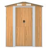 vidaXL Garden Shed Light Brown 192x1021x223 cm Galvanised Steel
