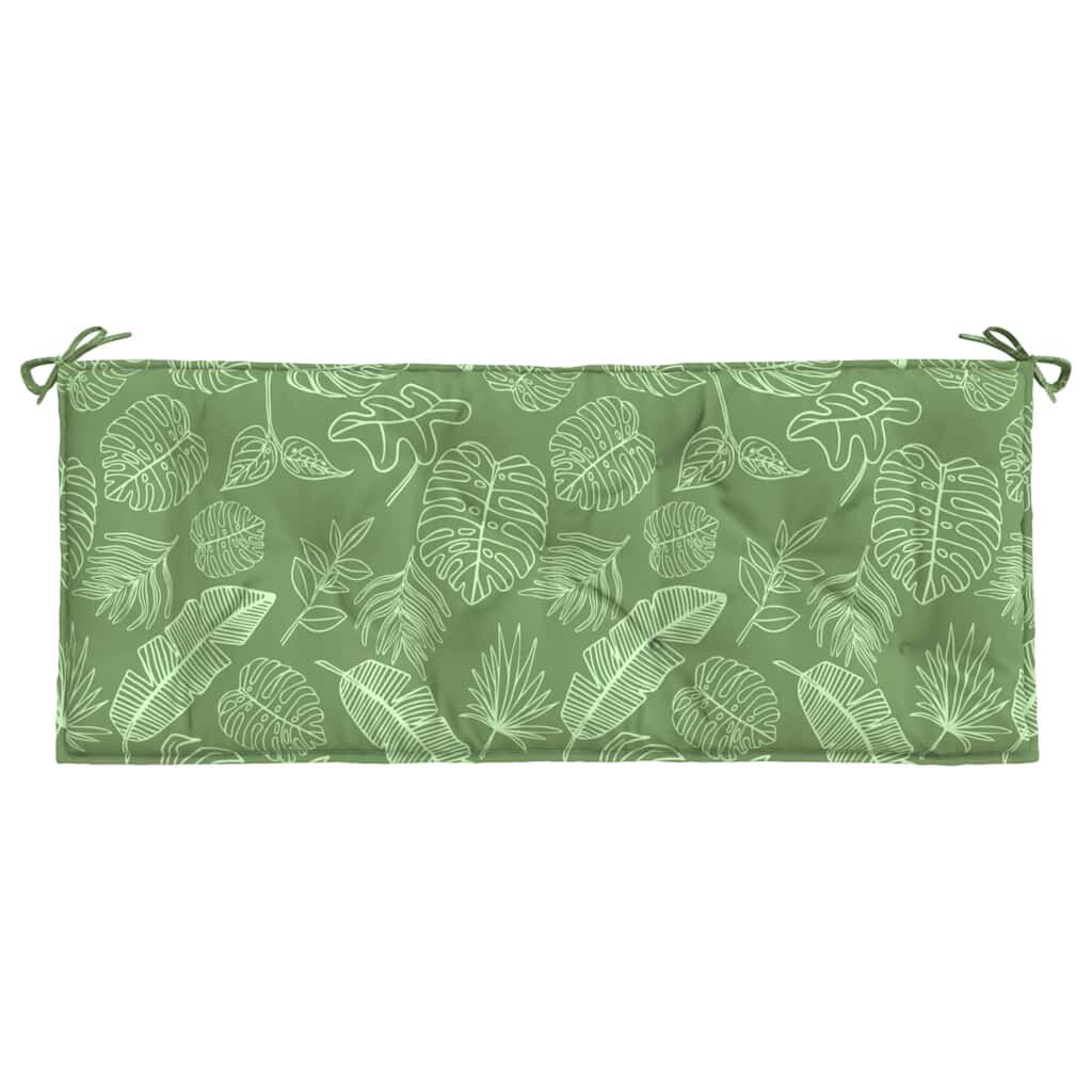 vidaXL Garden Bench Cushions 2pcs Leaf Pattern 120x50x7cm Fabric