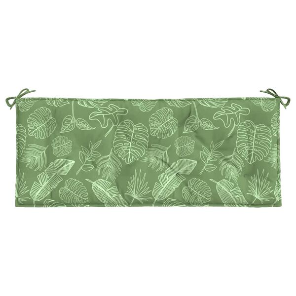 vidaXL Garden Bench Cushions 2pcs Leaf Pattern 120x50x7cm Fabric