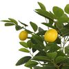 vidaXL Artificial Lemon Tree with 3 Trunks Green 120 cm PP