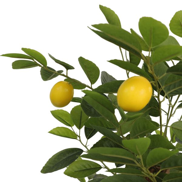 vidaXL Artificial Lemon Tree with 3 Trunks Green 120 cm PP