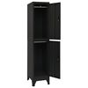 vidaXL Locker Cabinet Black 38x45x180 cm Steel
