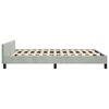 vidaXL Bed Frame without Mattress Light Grey Double Velvet