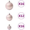 vidaXL 100 Piece Christmas Ball Set Pink