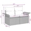 vidaXL Garden Sofa Set 9 pcs Grey Poly rattan
