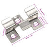 vidaXL 100 pcs Decking Clips with 200 Screws Stainless Steel