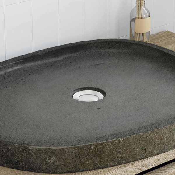 vidaXL Basin Grey (55-65) x (40-50) x 6 cm River stone