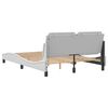 vidaXL Bed Frame with LED without Mattress "Zadar" White 137x190 cm
