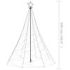 vidaXL Christmas Tree with Metal Post 1400 LEDs Warm White 5 m (US only)