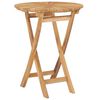 vidaXL Folding Garden Table Ø 60 cm Solid Wood Teak