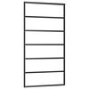 vidaXL Sliding Door ESG Glass and Aluminium 102x205 cm Black