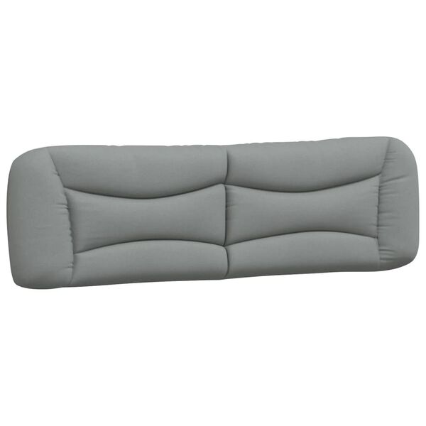 vidaXL Headboard Cushion "Hvar" Light Grey 183 cm King Fabric
