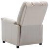 vidaXL Electric Recliner Chair Cream Fabric