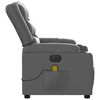 vidaXL Electric Massage Recliner Chair Grey Faux Leather