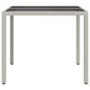 vidaXL Garden Dining Table White 90 x 90 x 75 cm Poly rattan