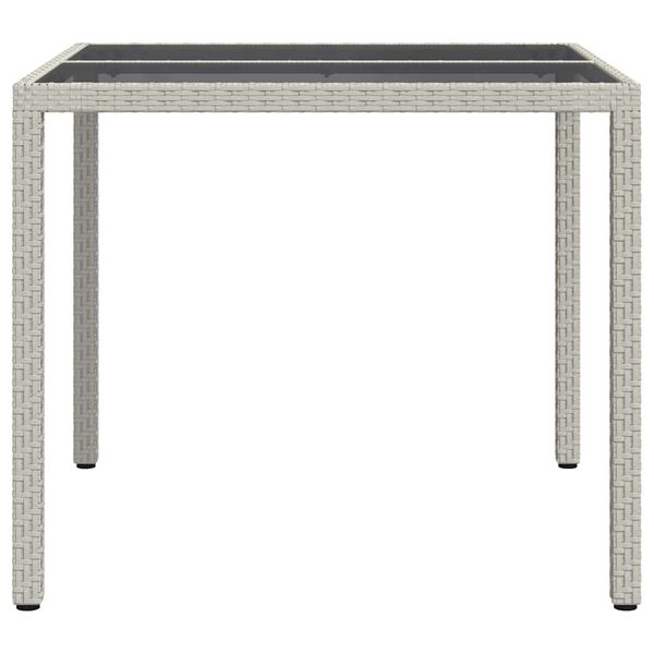 vidaXL Garden Dining Table White 90 x 90 x 75 cm Poly rattan