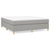 vidaXL Box Spring Bed Frame Light Grey California King Fabric (US Only)