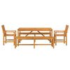 vidaXL Garden Dining Set 5 pcs Brown 150 x 90 x 74 cm