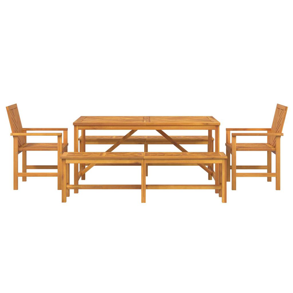 vidaXL 5 Piece Garden Dining Set Solid Wood Acacia